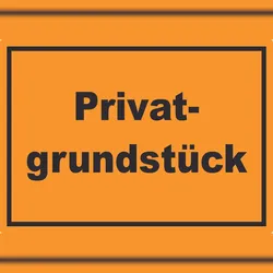 HB-Druck Privatgrundstück Schild schwarz-orange A4 (210x297mm)
