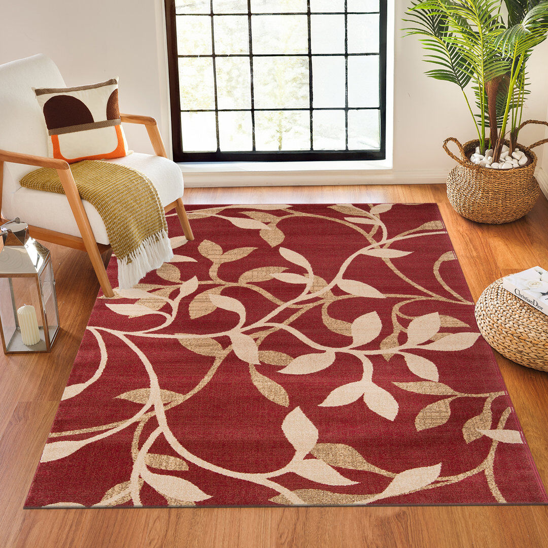 Brayden Studio Runner Niemeyer Floral Area Rug Rectangle 160 x 231cm