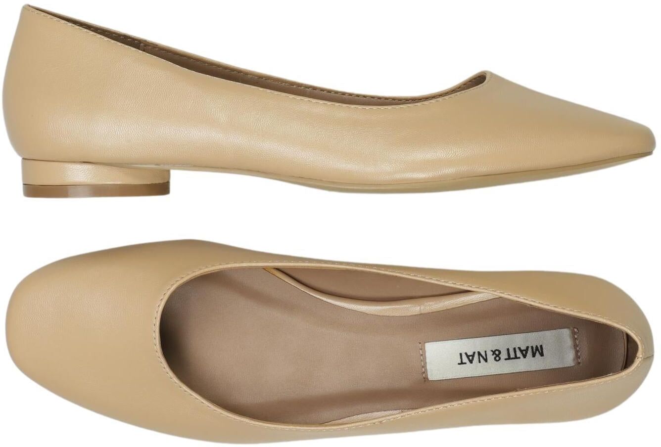 Matt Nat Damen Ballerina, Beige, Gr. EU 38, Kunstleder - Second Hand