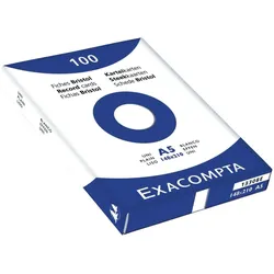 Exacompta, Karteikarten, Karteikarten (A5, 100x, 205 g/m2)