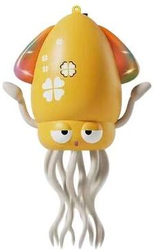 Uplift Picks Kids Electric Octopus Toy Interactive Sound Light Rechargeable Crawling Toy yellow