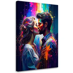 LEINWANDBILD Paar Liebe Kuss 40x60cm