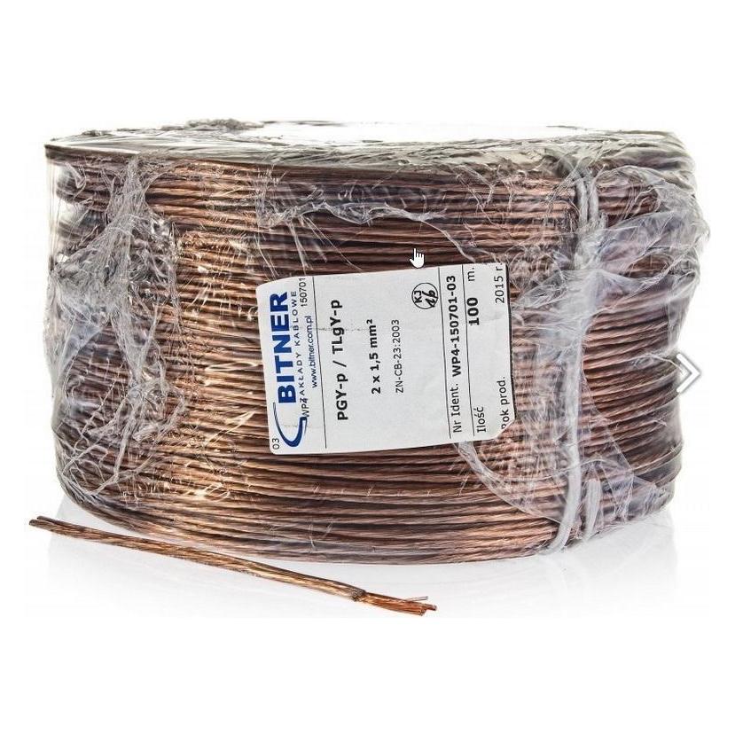 Bitner LAUTSPRECHERKABEL BiTsound PGY-p (TLgY) 2x0 75mm2 ROLLE 100m. (100 m, 0.75 mm²) (10347K)