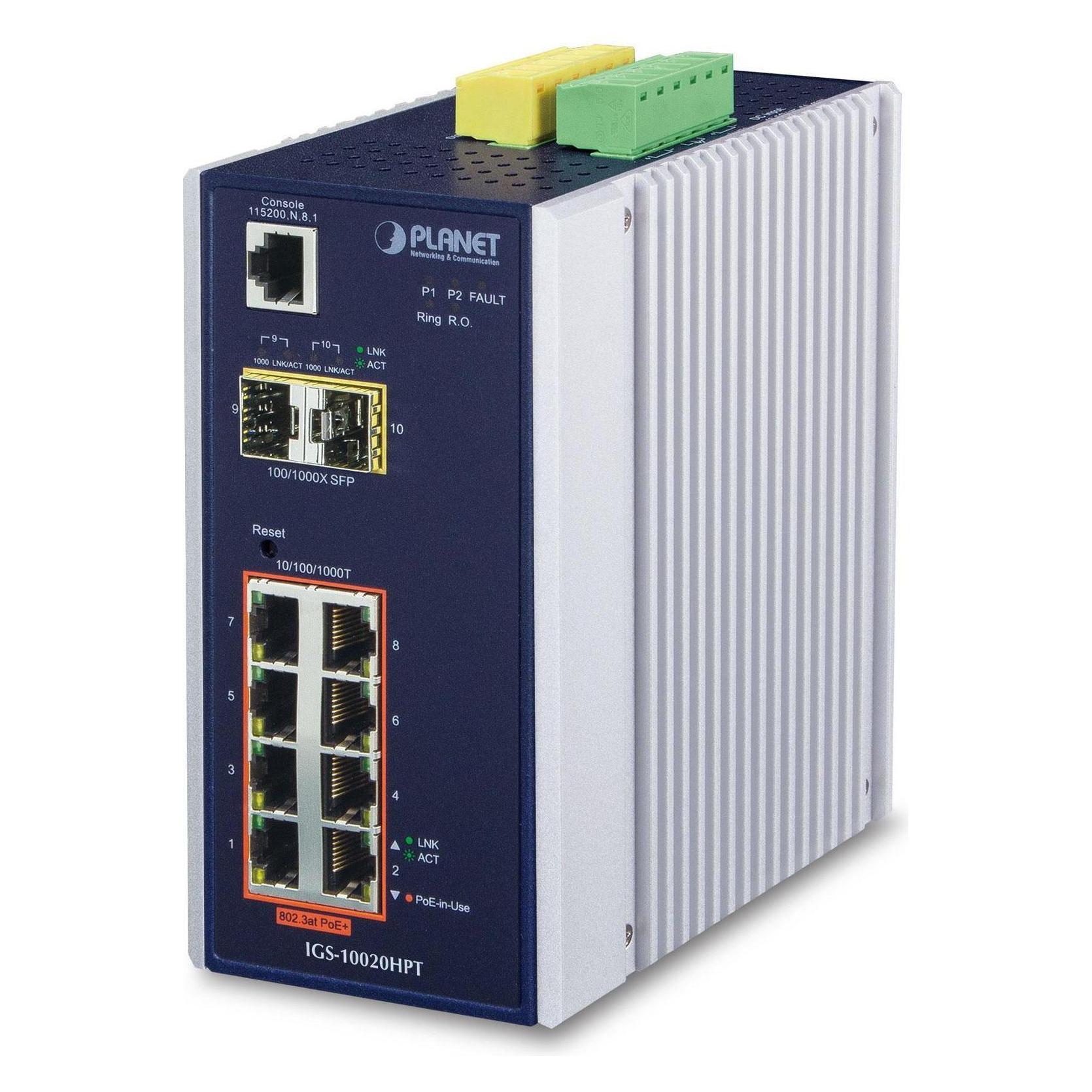 Planet 8-Port Ind.SFP Managed Switch (8 Ports) (IGS-10020HPT)