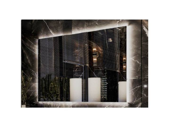 Miroir éclairé LED - JM Glass - 100x90 cm - Étanchéité IP65 - Suspendu vertical ou horizontal