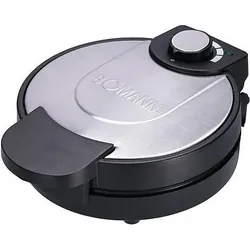 Bomann WA 1365 CB, Waffeleisen, Schwarz, Silber