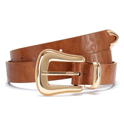Hüftgürtel LASCANA "Hosengürtel, Cowboygürtel, Anzuggürtel, Westerngürtel, Gürtel", Damen, Gr. 80, braun (camelfarben), Lederimitat, Gürtel Hüftgürtel, für Hosen, Jeans & Kleider im modernen Western Look