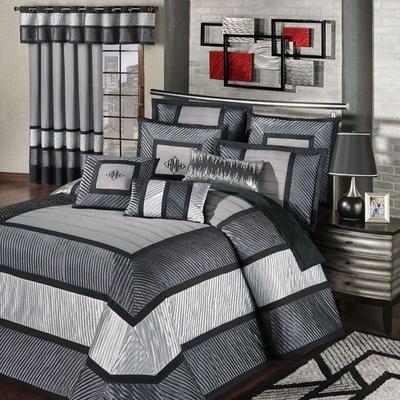 Touch of Class Omega Grande Bedspread Dark Gray, Queen, Dark Gray