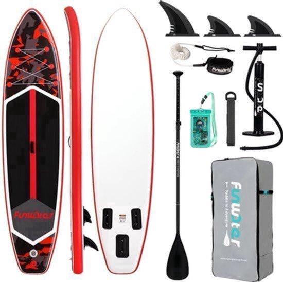 Aufblasbares SUP-Board, ultraleicht - 350 x 84 x 15 cm - PVC - Ideal für Yoga, Angeln, Reisen - Stand-Up-Paddleboard