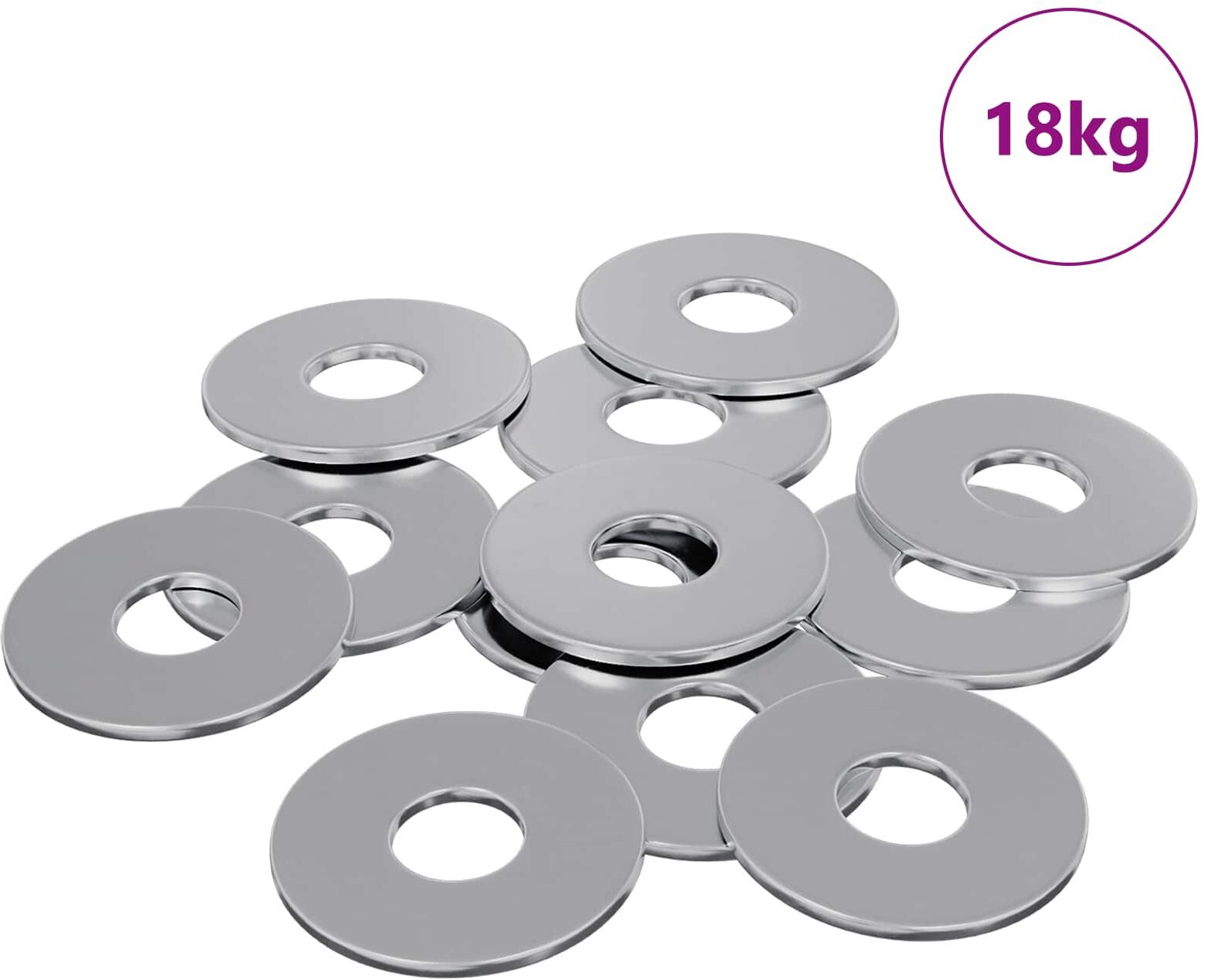 vidaXL Rondelles 9000 pc Argenté Fer