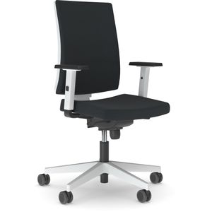 Nowy-Styl Bürostuhl Navigo, weiß, Stoff schwarz, belastbar bis 110 kg