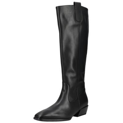 Bikerboots GABOR "Gabor Stiefel Glattleder", Damen, Gr. 38,5, schwarz, Glattleder, Schuhe Bikerboots