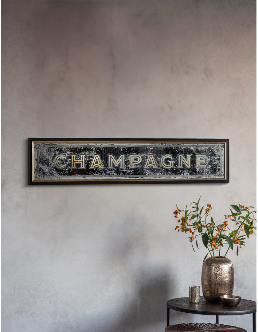 Brambly Cottage Keitez Vintage Champagne Mirror 22cm H X 97cm W