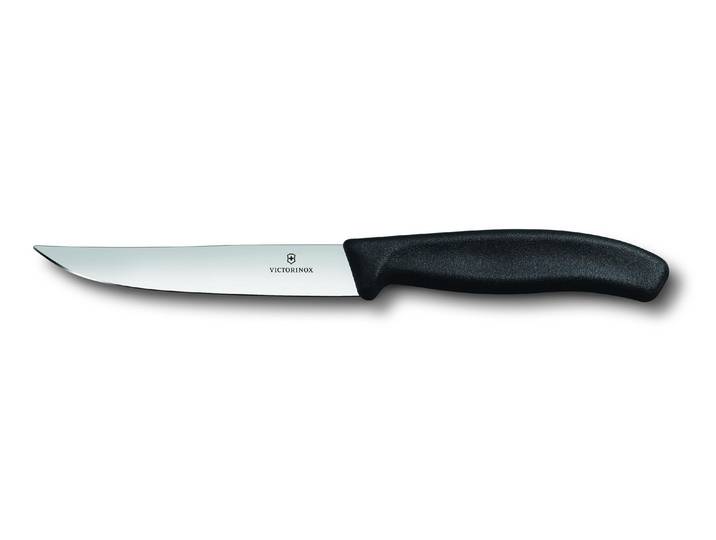 Steakmesser VICTORINOX, silber (schwarz, silberfarben), 2 Stk., Essmesser, Steakmesser