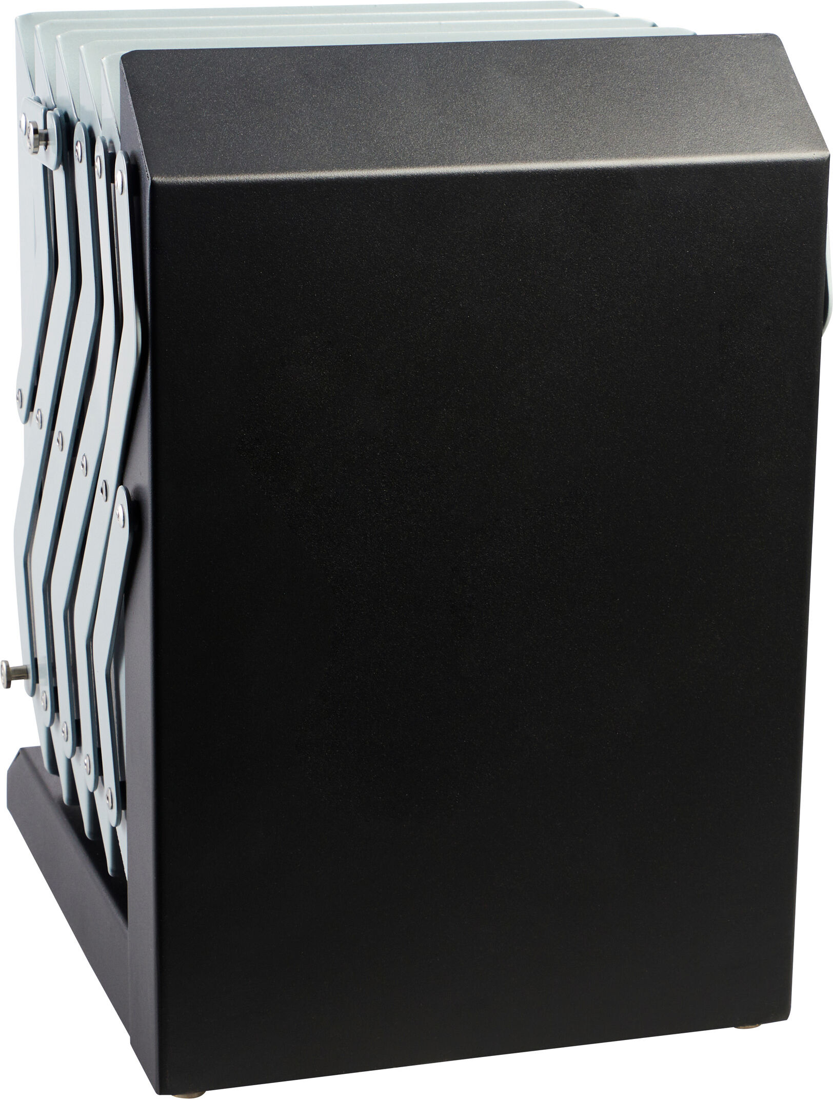SPRINTIS 1 Expositor folletos plegable ATLANTA 5 x A4 con bolsa, acero, negro