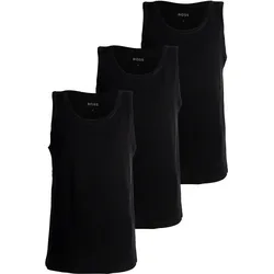 BOSS Herren Tank Top, 3er Pack - 3P Classic, Unterhemd, ohne Arm, Rundhals, Cotton Schwarz / L
