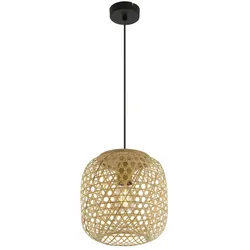 Globo 15367H Mirena Hängeleuchte Bambus Naturfarben, 1X E27
