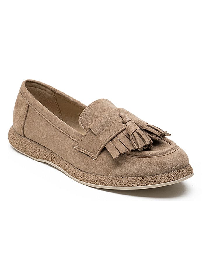 Foreverfolie Mokassins in Khaki - 36