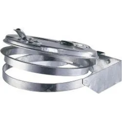 Rottner IHTec Wandhalter 70-120 l mit verzinkt Stahldeckel, Abfallsack, Silber