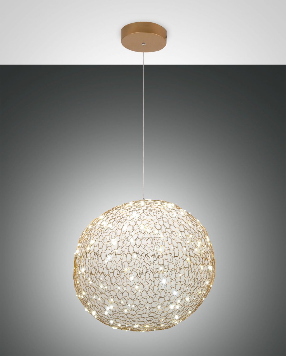 Fabas Luce LED-Pendelleuchte SUMTER gold 50cm 3693-45-225 8019282536017