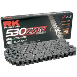 RK Takasago Chain, Motorrad Zubehör, RK Antriebskette 530ZXW-110 (XW-Ring) mit Anstoss (CLF) inklusive, Standardfarbe (Kapazität: bis zu