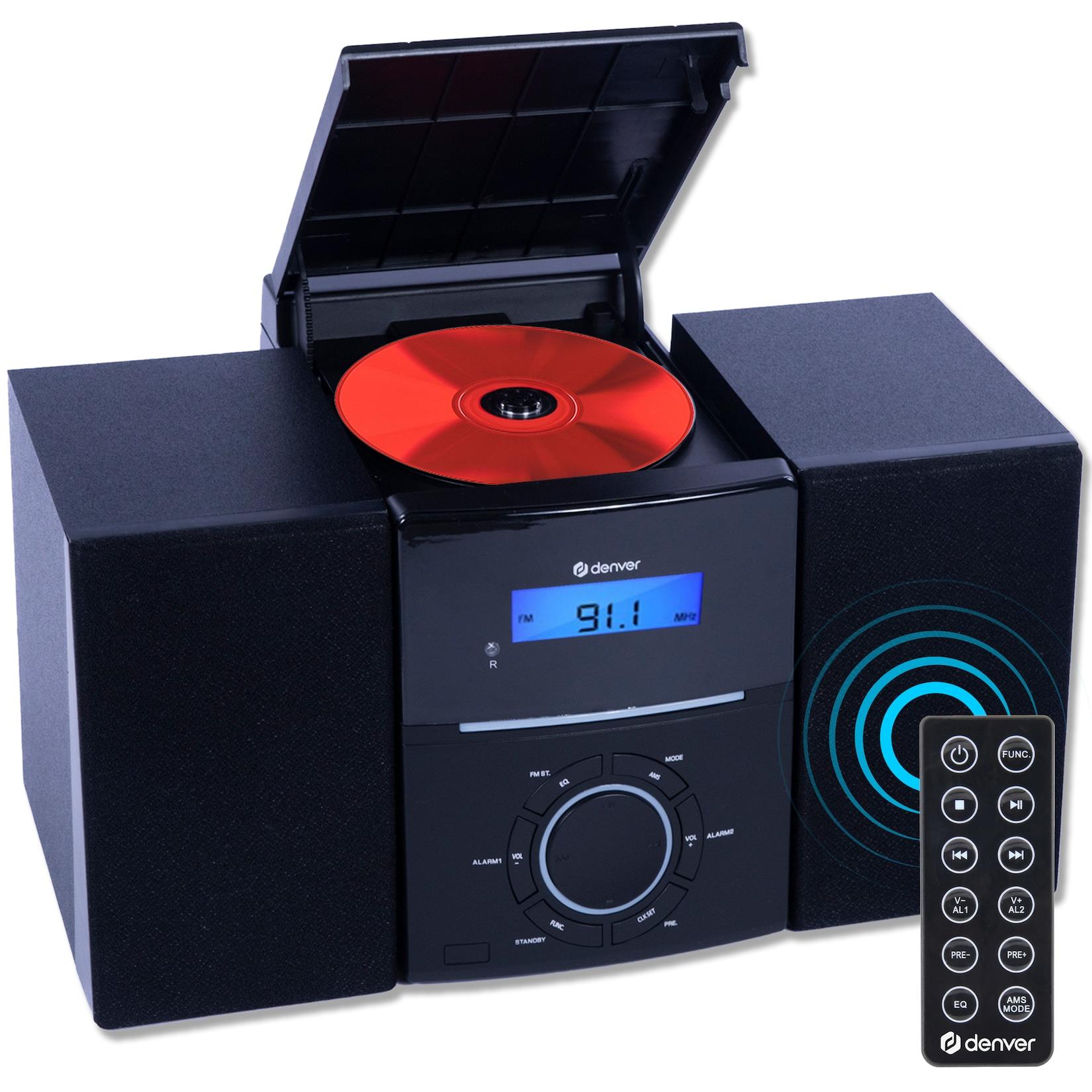 Denver MCA-240 Musiksystem–Radio, Bluetooth, CD-Player, 2x20W, schwarz