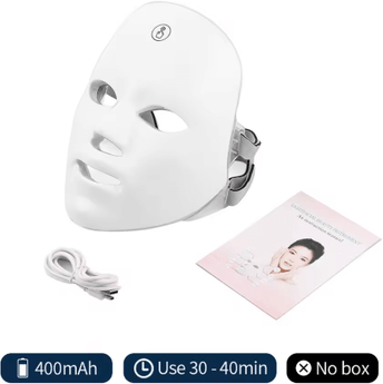 Inspire Picks 7 Color LED Photon Facial Mask Wireless LED Light Therapy Beauty Mask For Home Skincare usb nobox