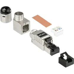 GC N0165 - RJ45 Stecker Cat.6a, STP, Metall, 5 Richtungen