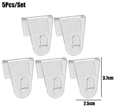 Inspire Essentials Transparent Adhesive Hooks For String Lights And Home Organization 5
