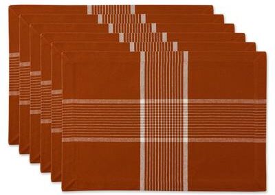 DII Honey Gold Check Placemat (Set of 6)