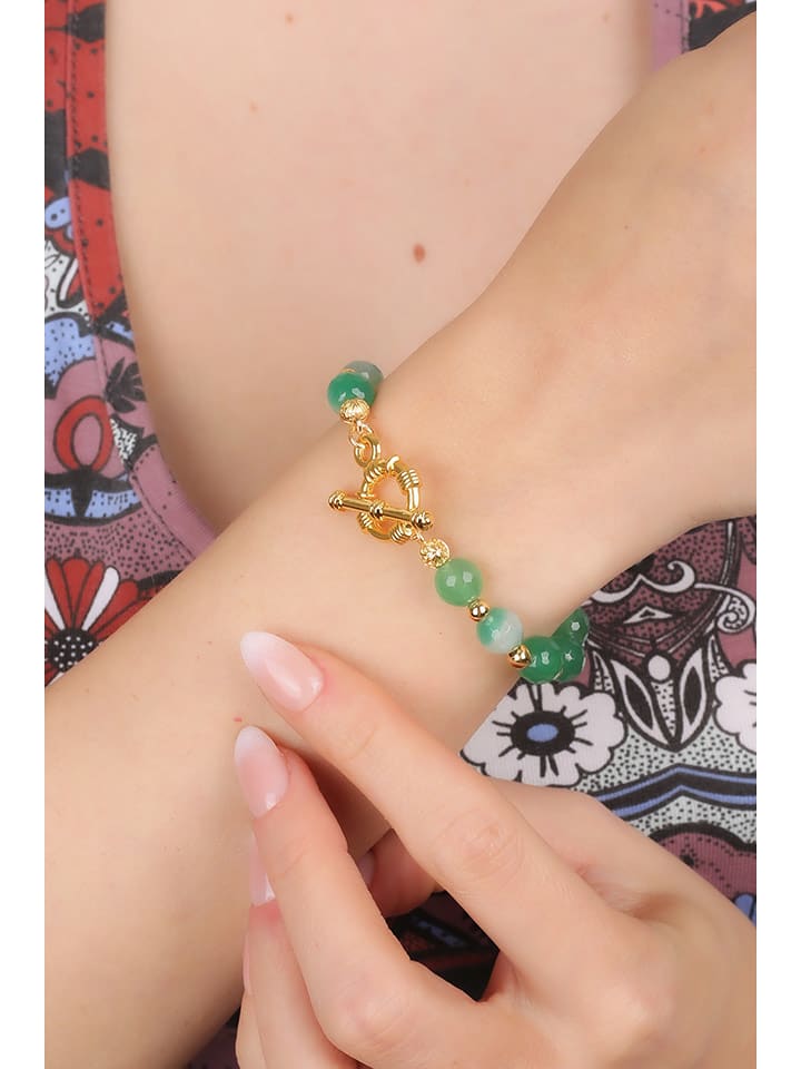 Pierres delicates Vergold. Armkette mit Edelsteinen - onesize