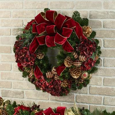 Creative Labs Enchanting Holiday Wreath Burgundy , Burgundy