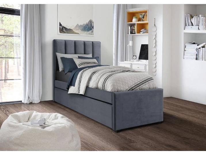 Polsterbett RUSSO mit Zustellbett 90x200 cm, grau