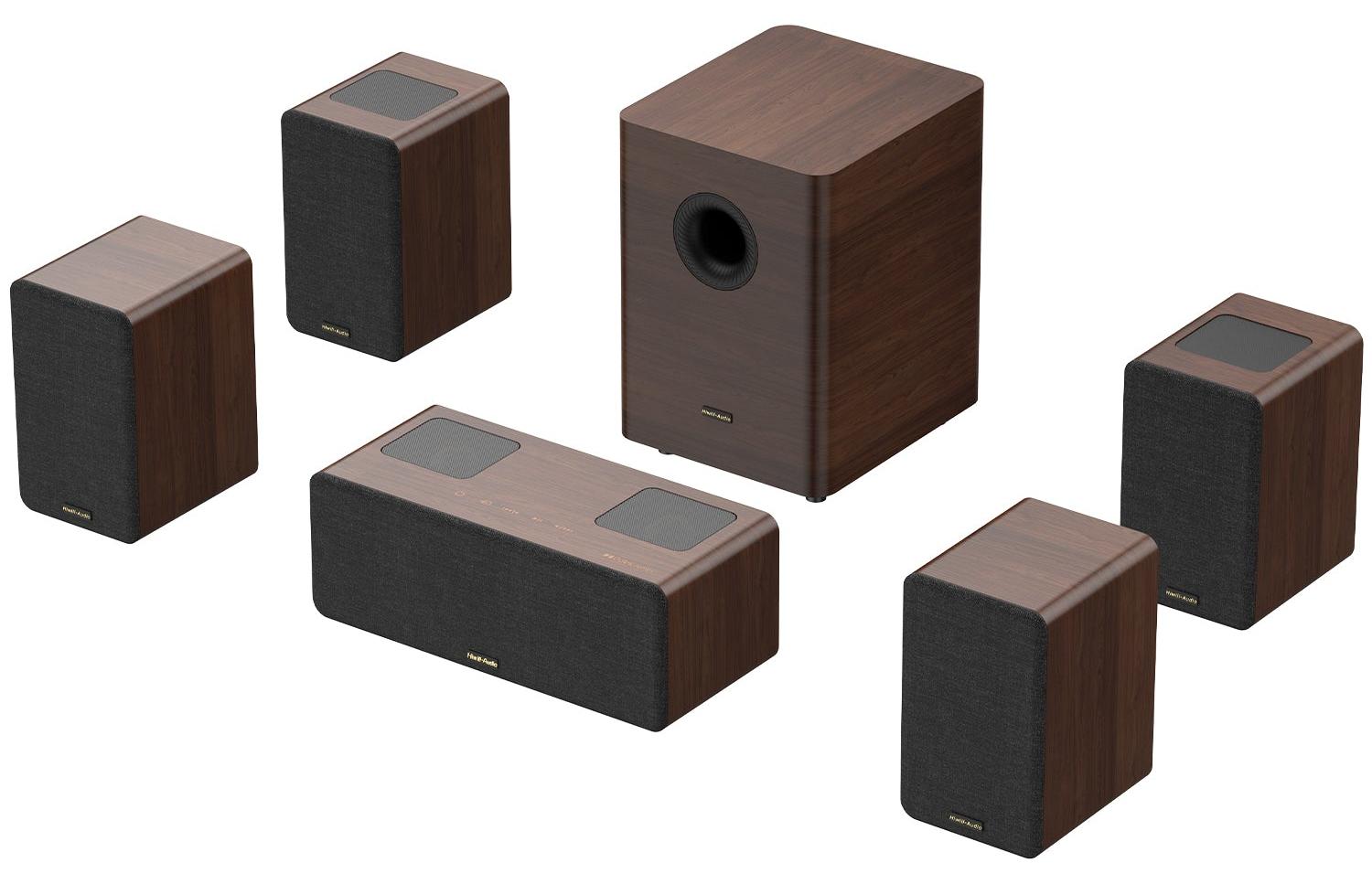 Soundbar für TV | Hiwill-Audio M514 900W 5.1.4 Dolby Atmos - Dunkelbraun