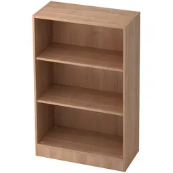 bümö office Regal Nussbaum, Standregal Holz - Aktenregal für Ordner & Bücher, Bücherregal 80 cm breit, 3 OH Regal Wand, Büroregal, Holzregal,