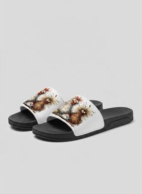 LightInthebox Women's Funny Chicken Print Slide Sandals – Comfortable Casual Slides for Summer Beachwear