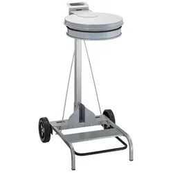 Müllsackständer Orgavente CONTIMOBILE fahrbar Stahl 110 L Abfallbehälter mit Deckel und Fußpedal, HACCP konform