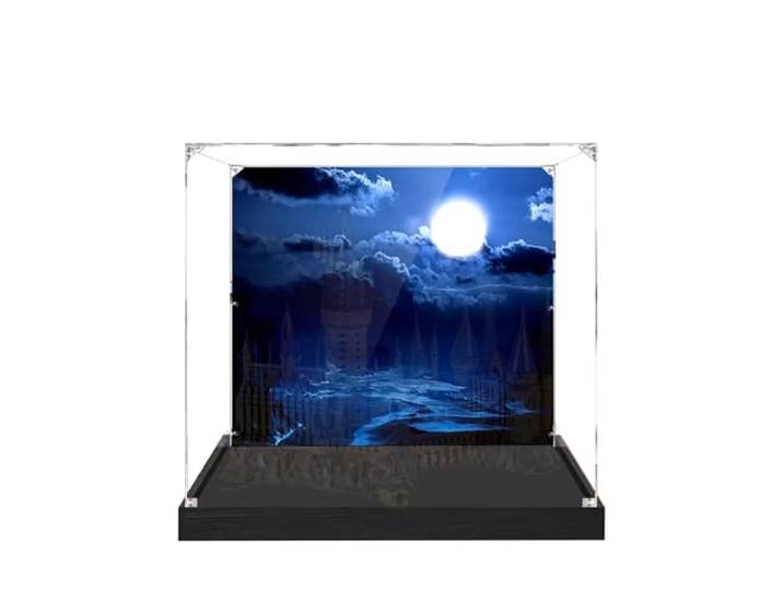 Acryl-Vitrine für Lego 71043 Schlossmodell, 3 mm staubdichte Schaukasten, Vitrine kompatibel mit Lego 71043 (Modell nicht im Lieferumfang enthalten) (Hintergrund 3 mm A)