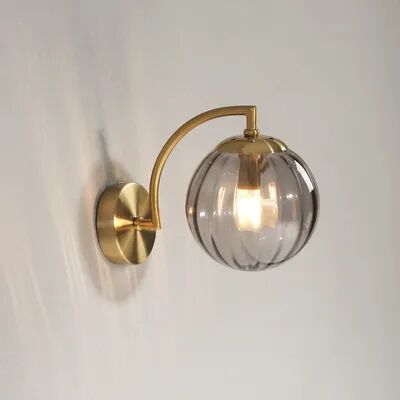 Friendly Fresh Finds Modern LED Glass Wall Lamp Nordic Minimalist Bedroom Bedside Sconce smoke Grey