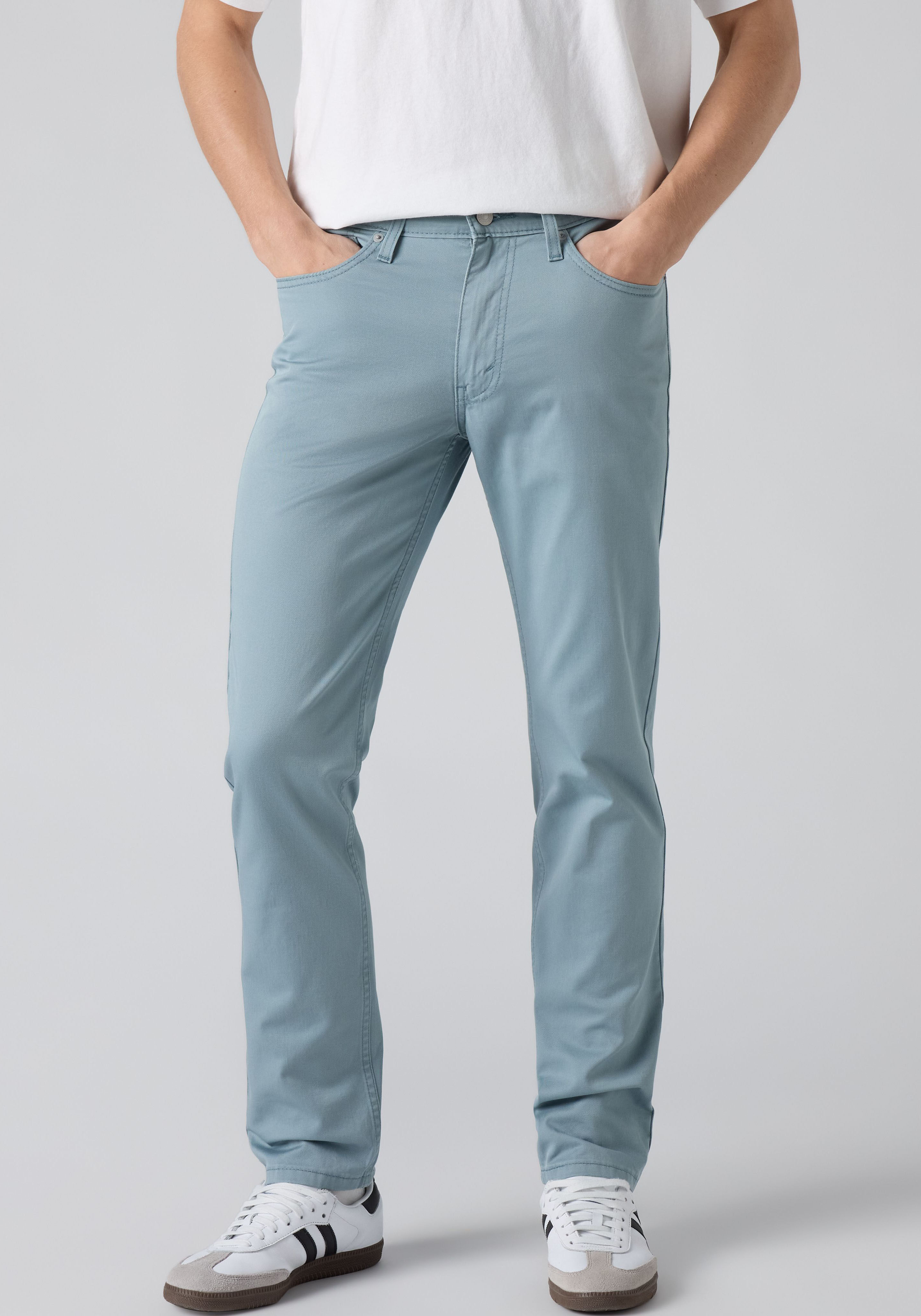 Slim-fit-Jeans LEVI'S "511 SLIM", Herren, Gr. 32, Länge 34, blau (lead s twll), Denim/Jeans;Twill, Obermaterial: 98% Baumwolle, 2% Elasthan, slim fit lang, Jeans Slim-fit-Jeans, mit grossem Logo-Badge lead s twll 32, Länge 34