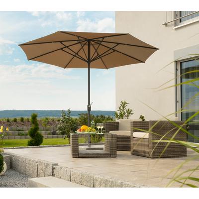 Sonnenschirm SCHNEIDER SCHIRME "Korsika", beige (natur), Obermaterial: 100% Polyester, Standschirme, ohne Schirmständer
