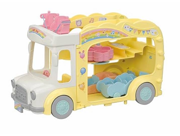 Sylvanian Families - 5744 belevenis kleuterschool bus regenboog - poppen speelset