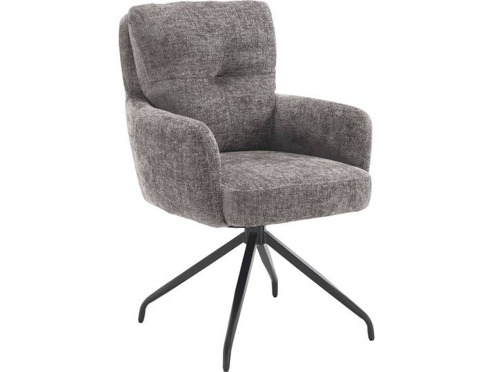Esszimmerstuhl, Boucle, Grau (Anthrazit), 60×67×92 cm, Gepolstert, Klassisch, Home-affaire
