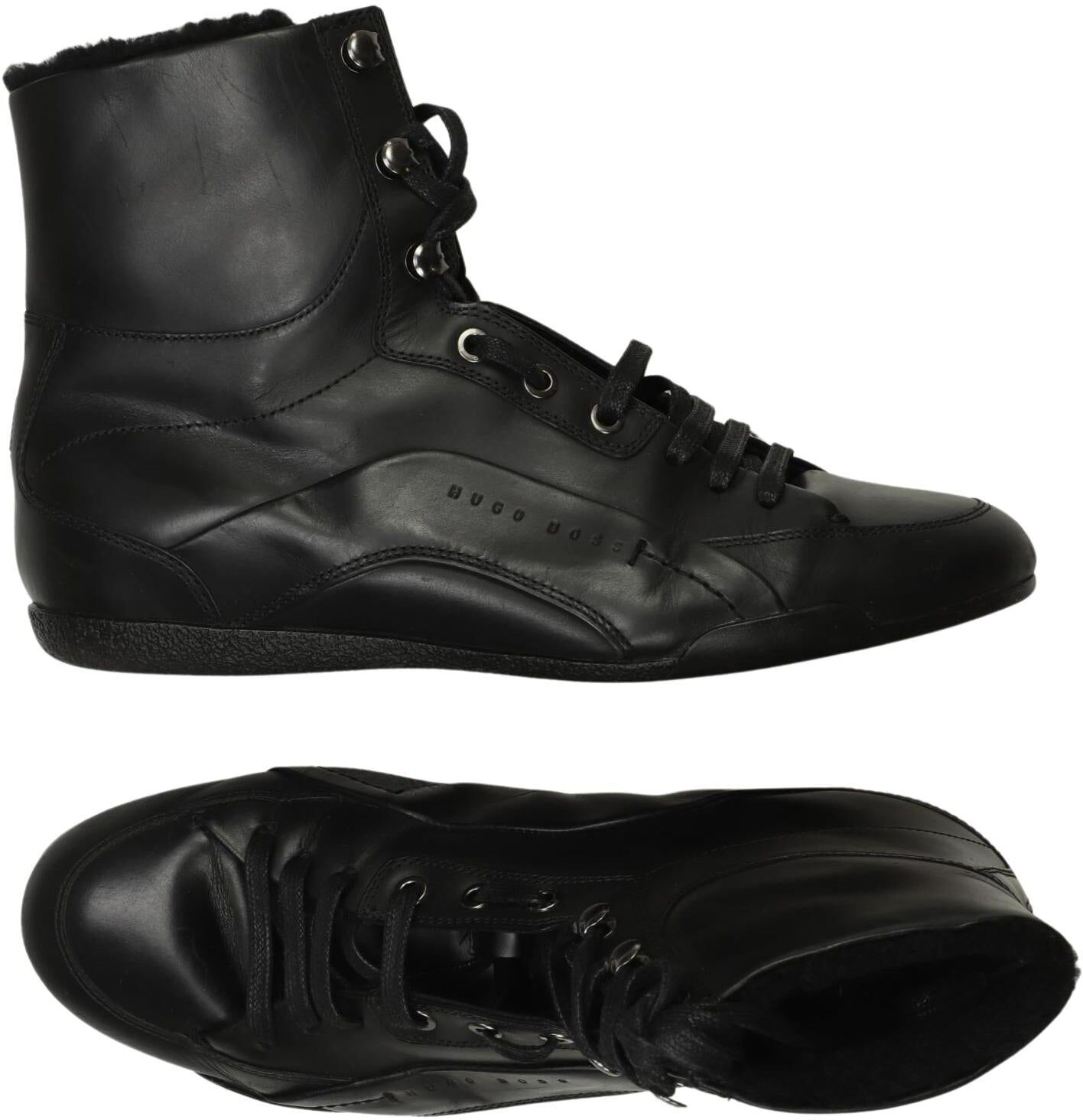 by Hugo Boss Herren Stiefel, Schwarz, Gr. EU 40, Leder - Second Hand