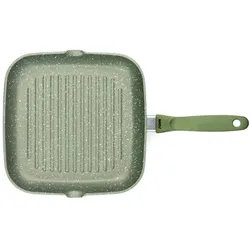 Risoli Zelená nepřilnavá grilovací pánev 26x26 cm DR GREEN, na indukci, Pfanne + Kochtopf, Grün