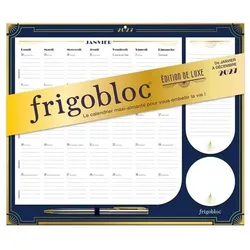 Play Bac, Agenda, Frigobloc mensuel 2027 édition de luxe bleu