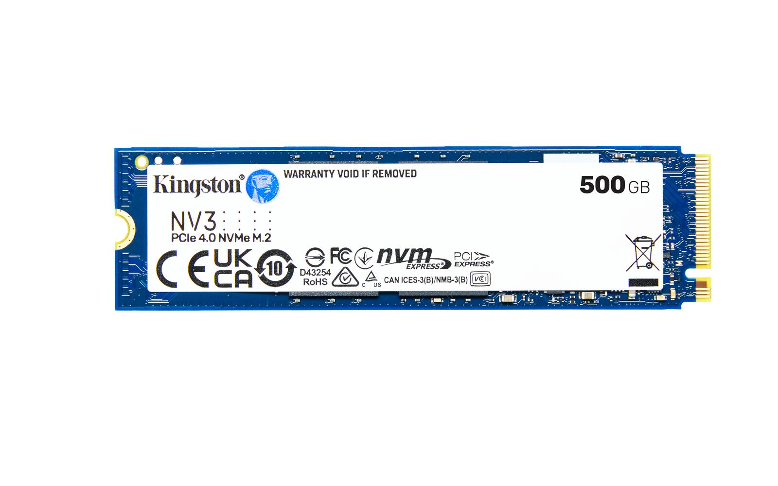 Kingston NV3 - M.2 2280 NVMe SSD - 500GB SNV3S/500G