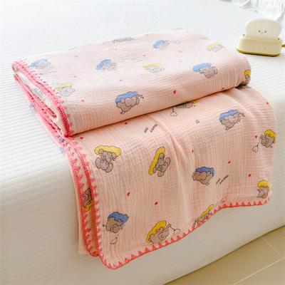 Shop Station Soft Cotton Blanket Double Layer Gauze Blanket With Cute Cartoon Print For Kids & Family c 31.50 41.34 In