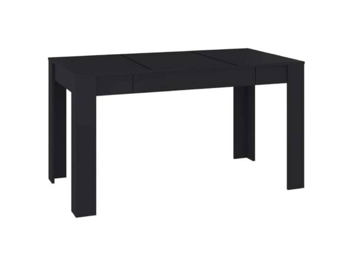GPUTYGHN Esstisch Schwarz 140x74,5x76 cm Holzwerkstoff Schwarzer Esstisch, Holzwerkstoff, robust und stabil, leicht mit feuchtem Tuch zu reinigen, für Esszimmer und Küche