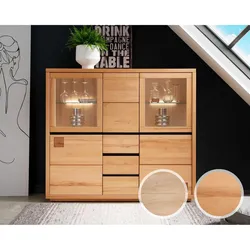 3S Frankenmöbel »Cara« Massivholz Highboard II WZ-0159 / Wildeiche
